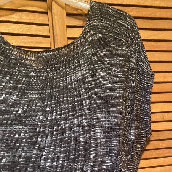 Reference Point Oversized Grey & White Marbled Knit Sweater Vest/Tunic - Picture 15 of 16